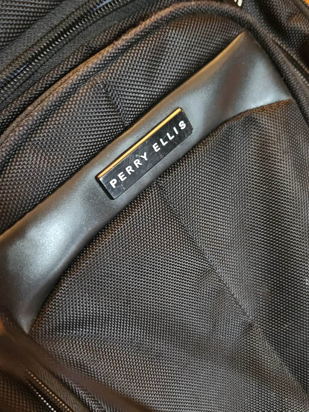Perry Ellis Black Travel Laptop Backpack